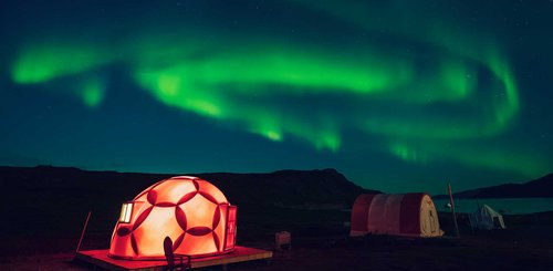 Torngat Mountains Base Camp Northern Lights