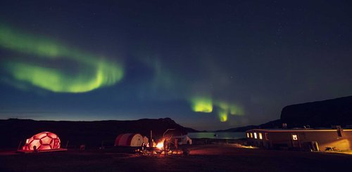 Torngat Mountains Base Camp Northern Lights